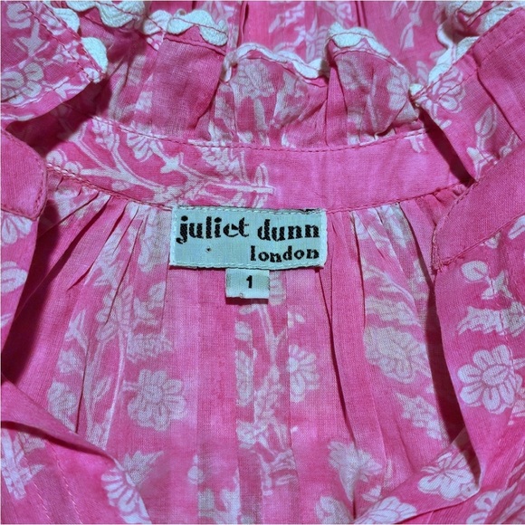Juliet Dunn Blouson Dress in Fuchsia Size 1 - Picture 2 of 4